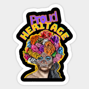 Proud Heritage Day of the Dead Sticker